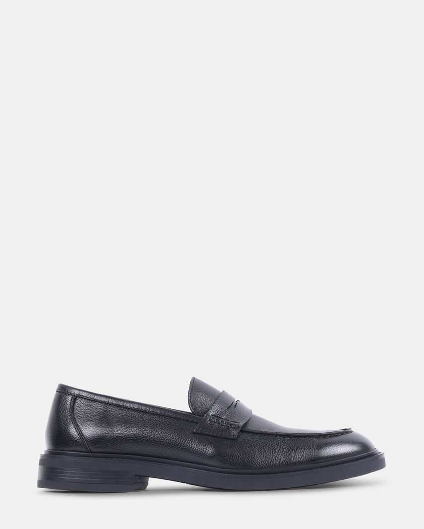 TOLLIS BLACK LEATHER - Men's Shoes - Steve Madden Canada