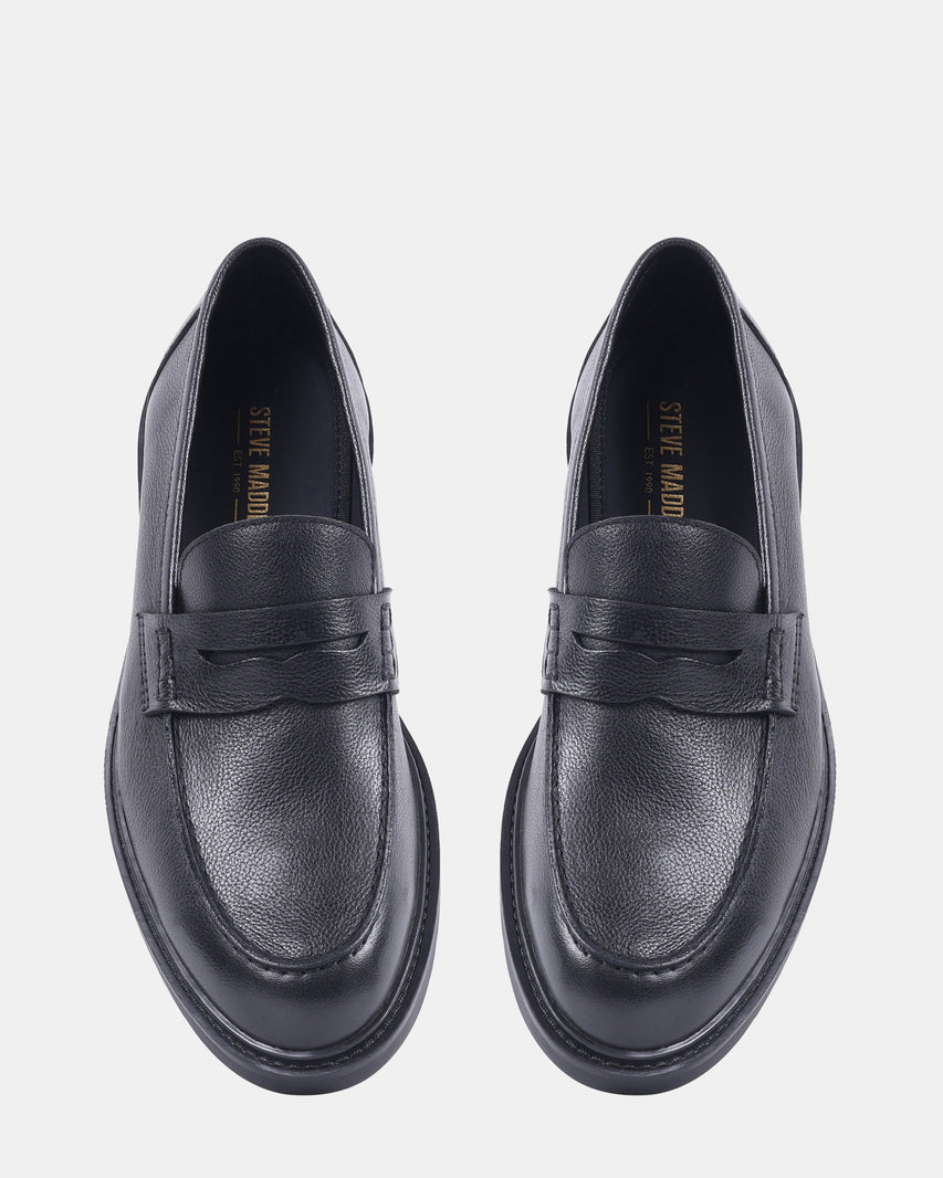 TOLLIS BLACK LEATHER - Men's Shoes - Steve Madden Canada - view 4