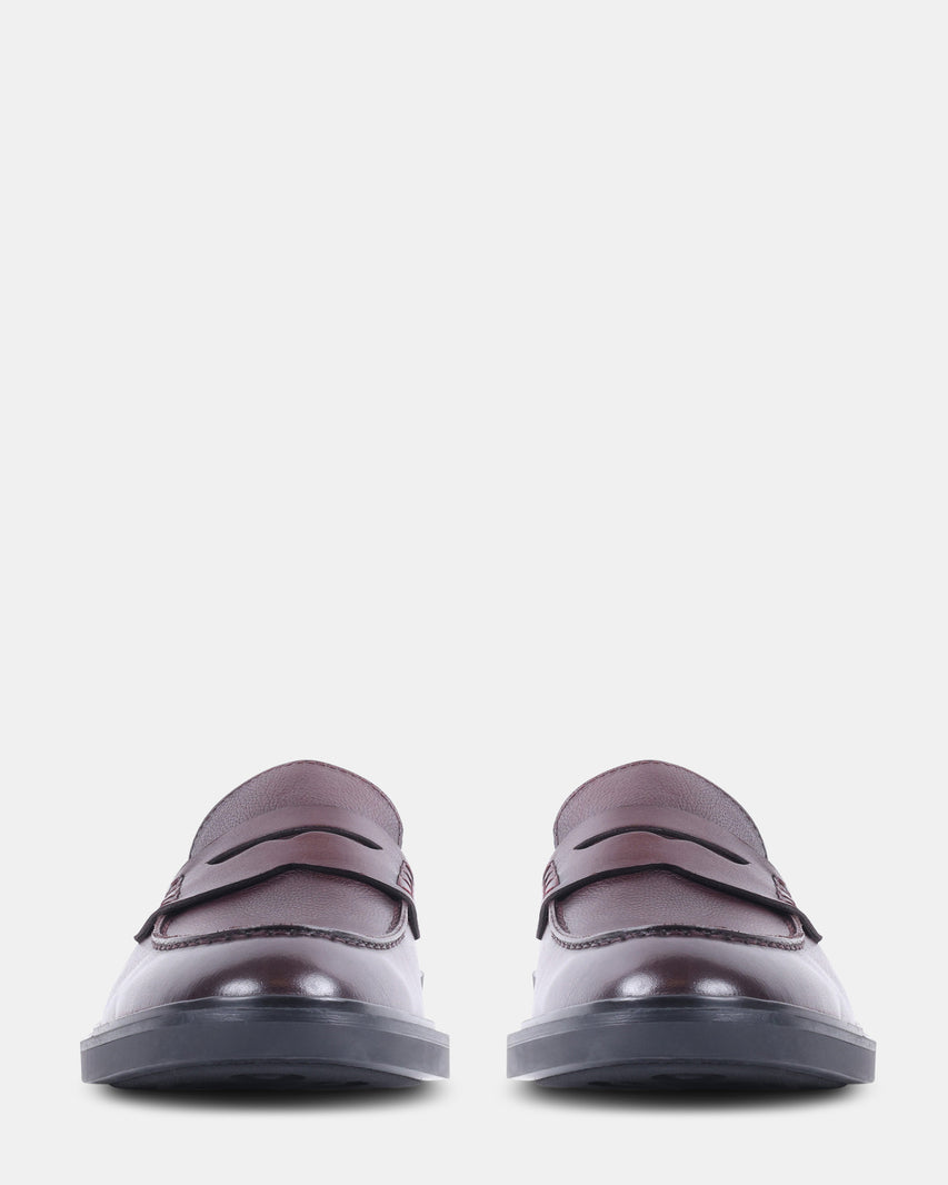 TOLLIS MERLOT LEATHER - Men's Shoes - Steve Madden Canada - view 3