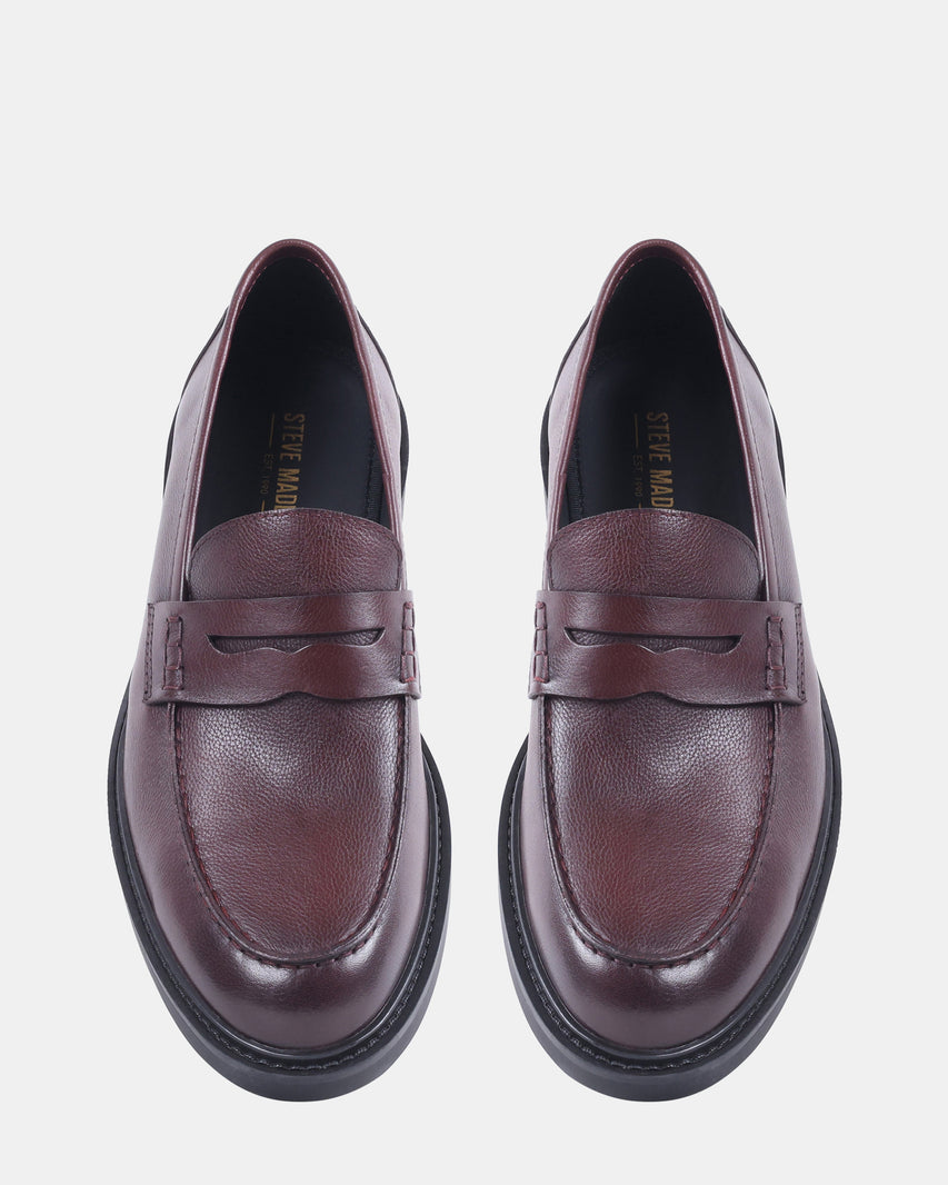 TOLLIS MERLOT LEATHER - Men's Shoes - Steve Madden Canada - view 4