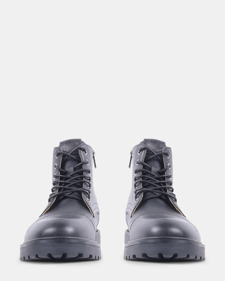 UGGO BLACK LEATHER - Men's Shoes - Steve Madden Canada - view 3
