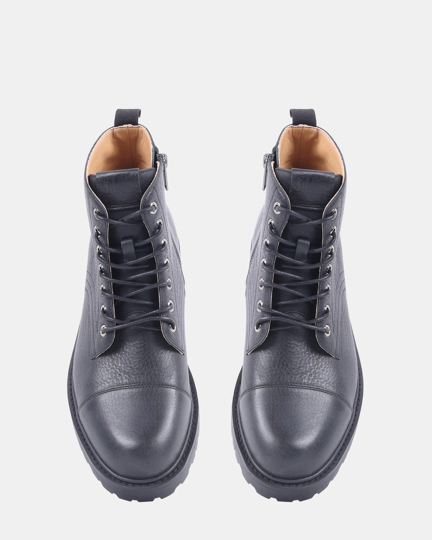 UGGO BLACK LEATHER - Men's Shoes - Steve Madden Canada - view 5