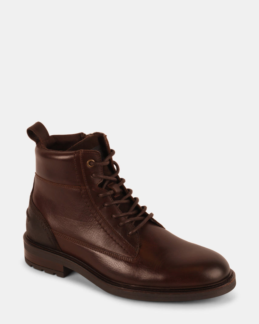 UNCANNY BROWN LEATHER - Men's Shoes - Steve Madden Canada - view 2