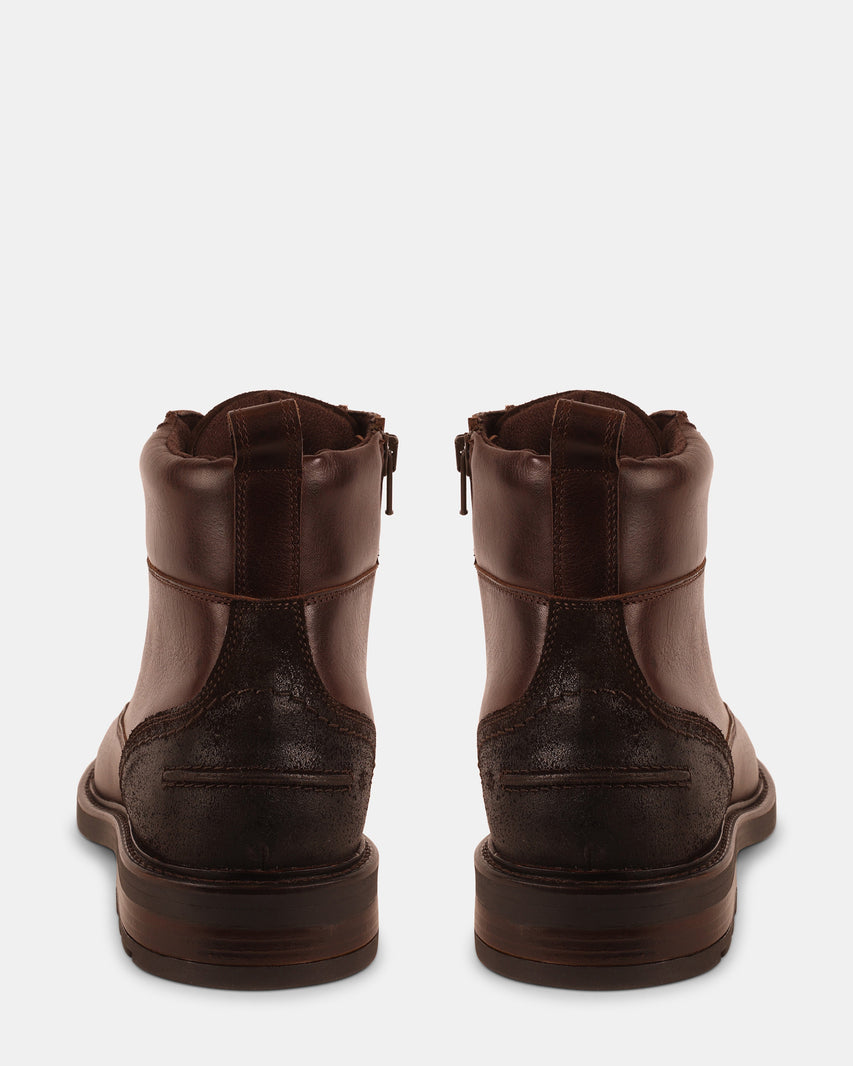 UNCANNY BROWN LEATHER - Men's Shoes - Steve Madden Canada - view 6