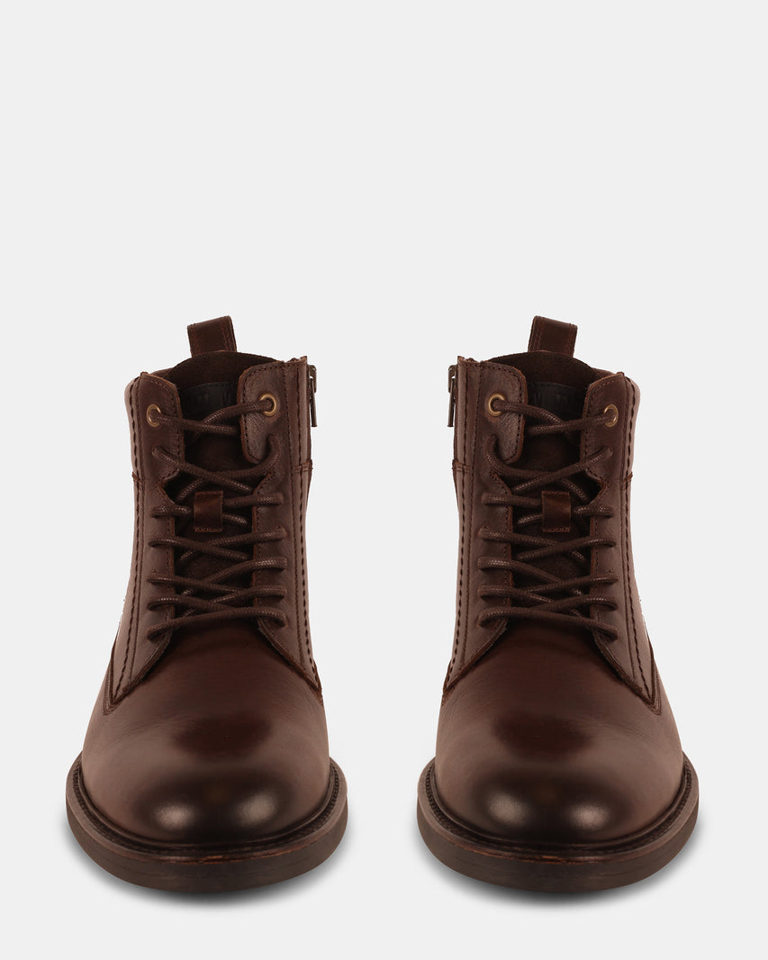 UNCANNY BROWN LEATHER - Men's Shoes - Steve Madden Canada - view 3