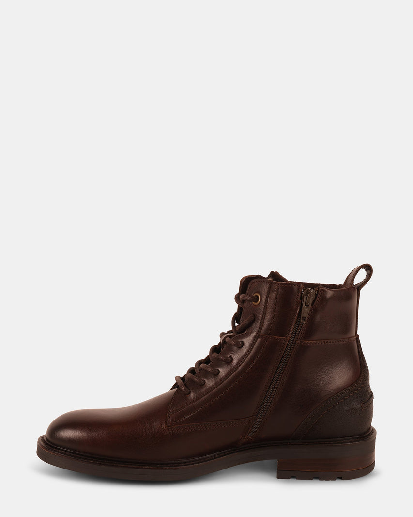UNCANNY BROWN LEATHER - Men's Shoes - Steve Madden Canada - view 4