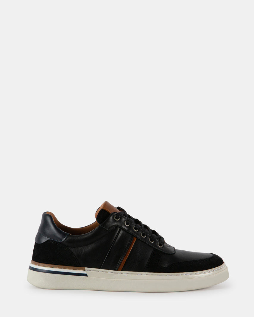 WAYLINN BLACK LEATHER - Men's Shoes - Steve Madden Canada
