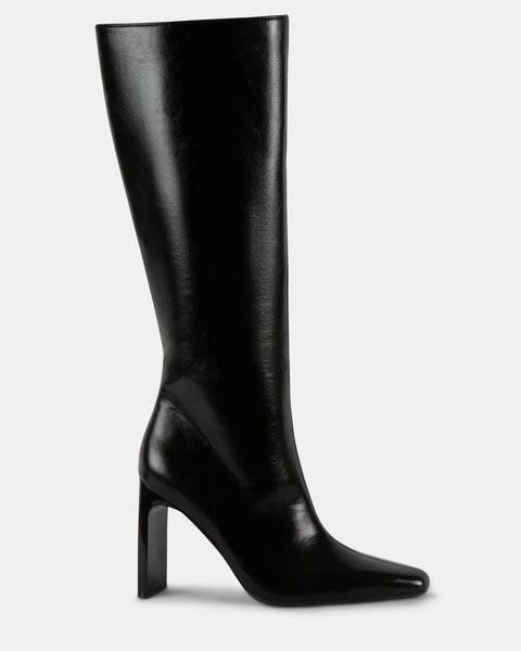 CAMELEON Black Block Heel Knee High Boot | Women's Designer Boots