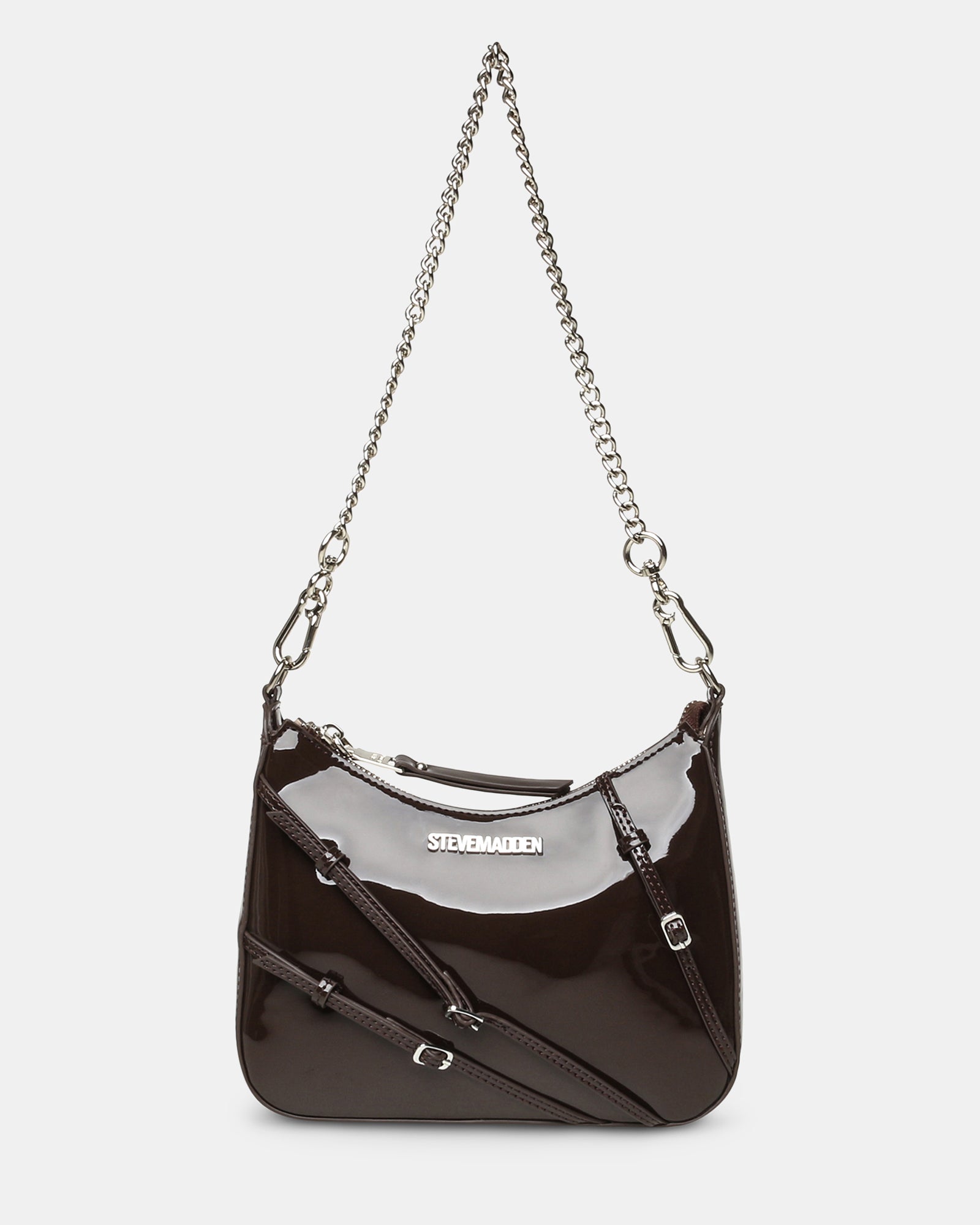 BLIANA-2 BROWN PATENT - Handbags - Steve Madden Canada