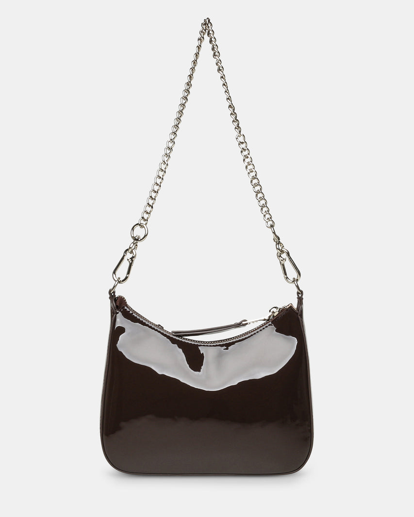 BLIANA-2 BROWN PATENT - Handbags - Steve Madden Canada
