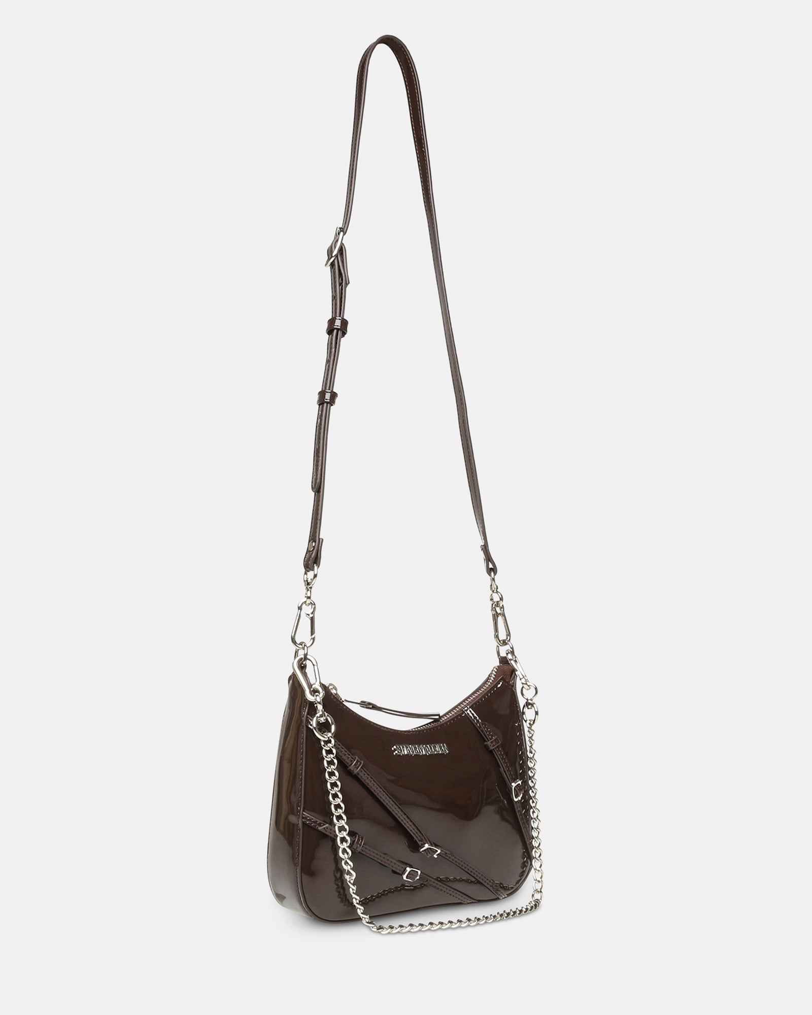 BLIANA-2 BROWN PATENT - Handbags - Steve Madden Canada
