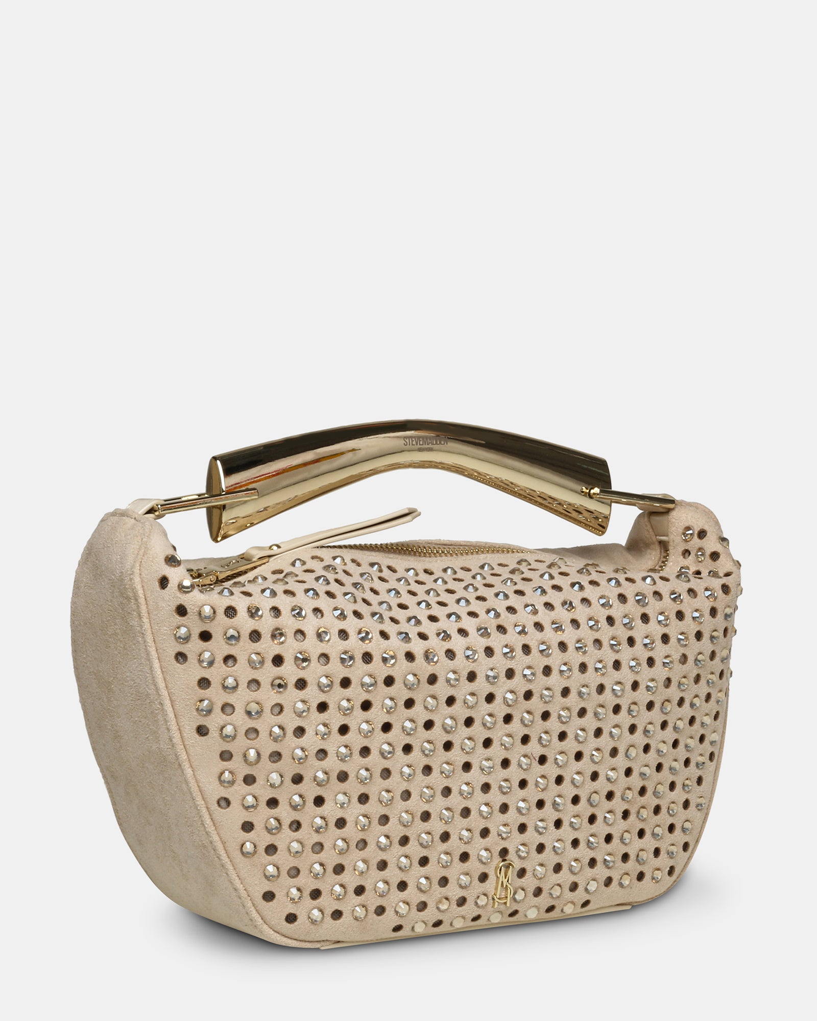 BMONSTA Natural Top Handle Embellished Chain Strap Bag | Women's