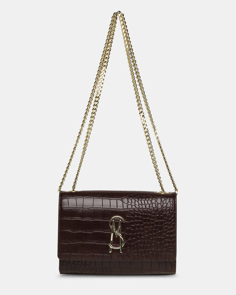 BRAMONIE Brown Multi Chain Strap Crossbody Bag | Women's Designer