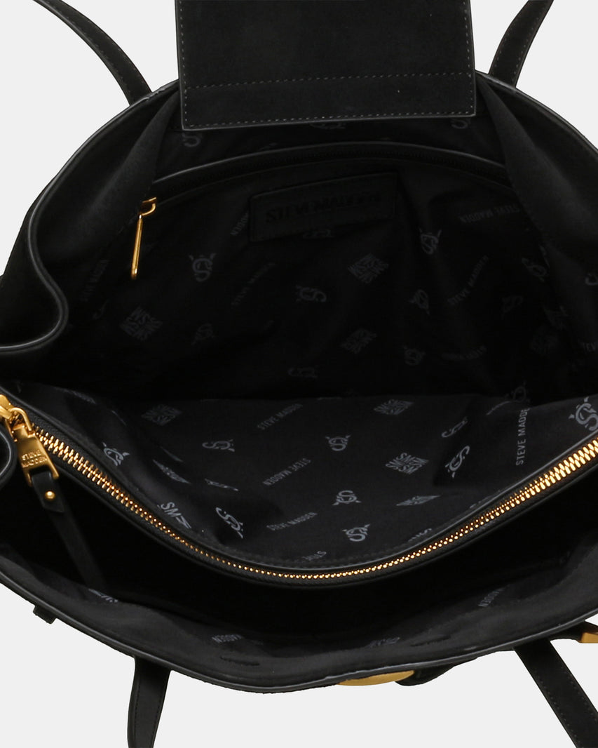 BSALLIE BLACK SUEDE - Handbags - Steve Madden Canada