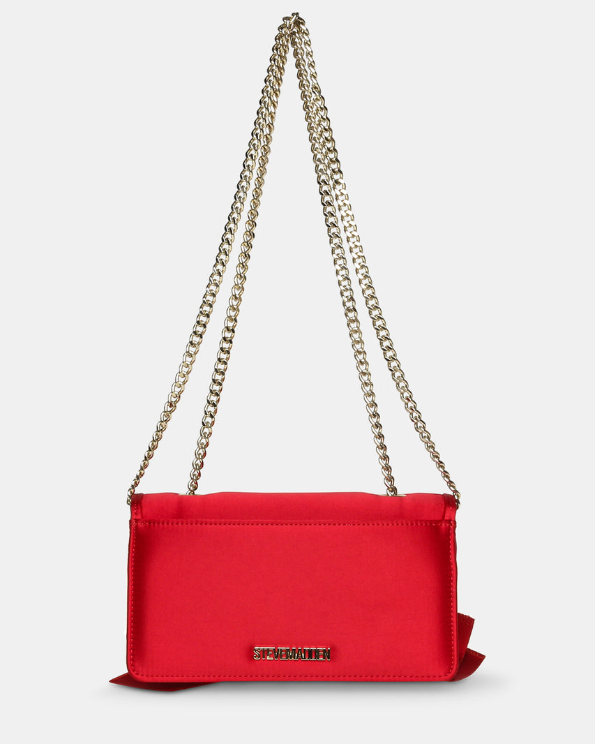 BSAUCER RED SATIN - Handbags - Steve Madden Canada