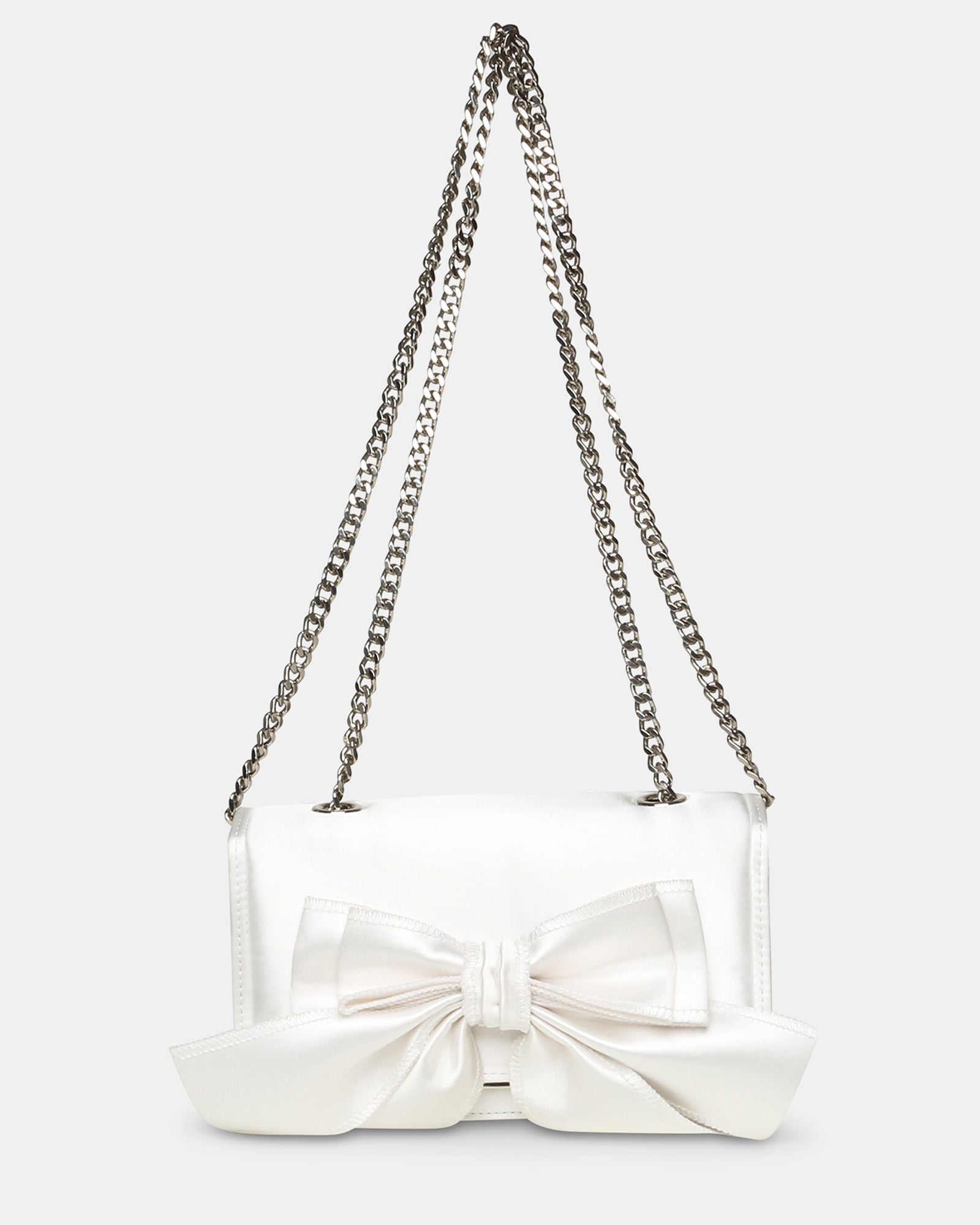 BSAUCER WHITE SATIN - Handbags - Steve Madden Canada