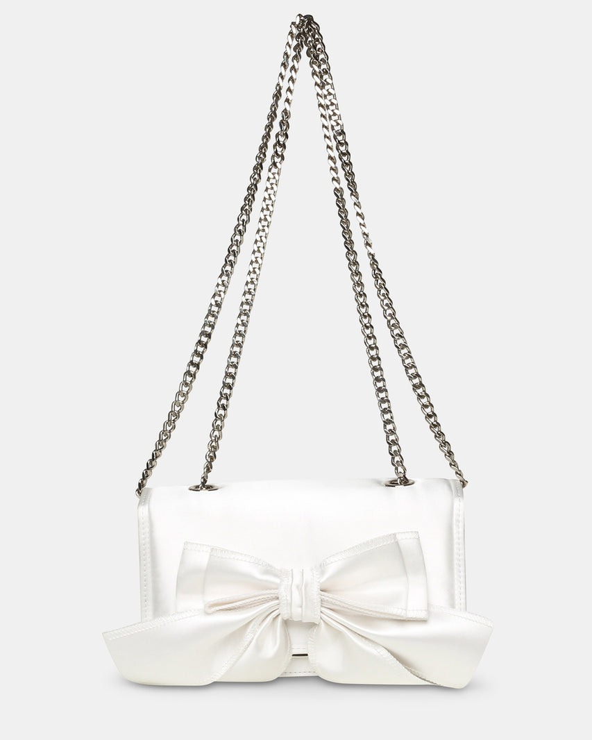 BSAUCER WHITE SATIN - Handbags - Steve Madden Canada