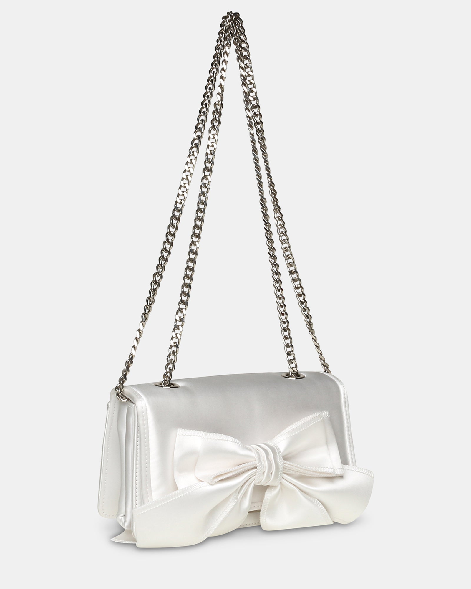 BSAUCER WHITE SATIN - Handbags - Steve Madden Canada