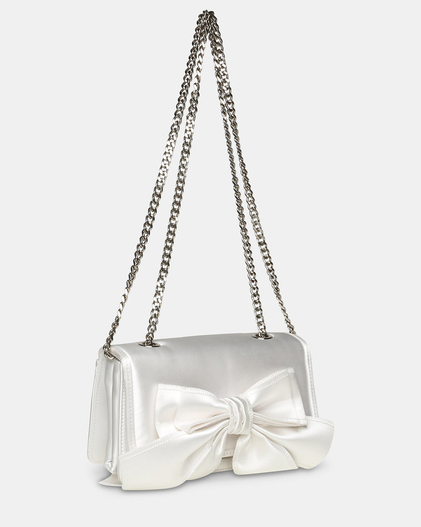 BSAUCER WHITE SATIN - Handbags - Steve Madden Canada