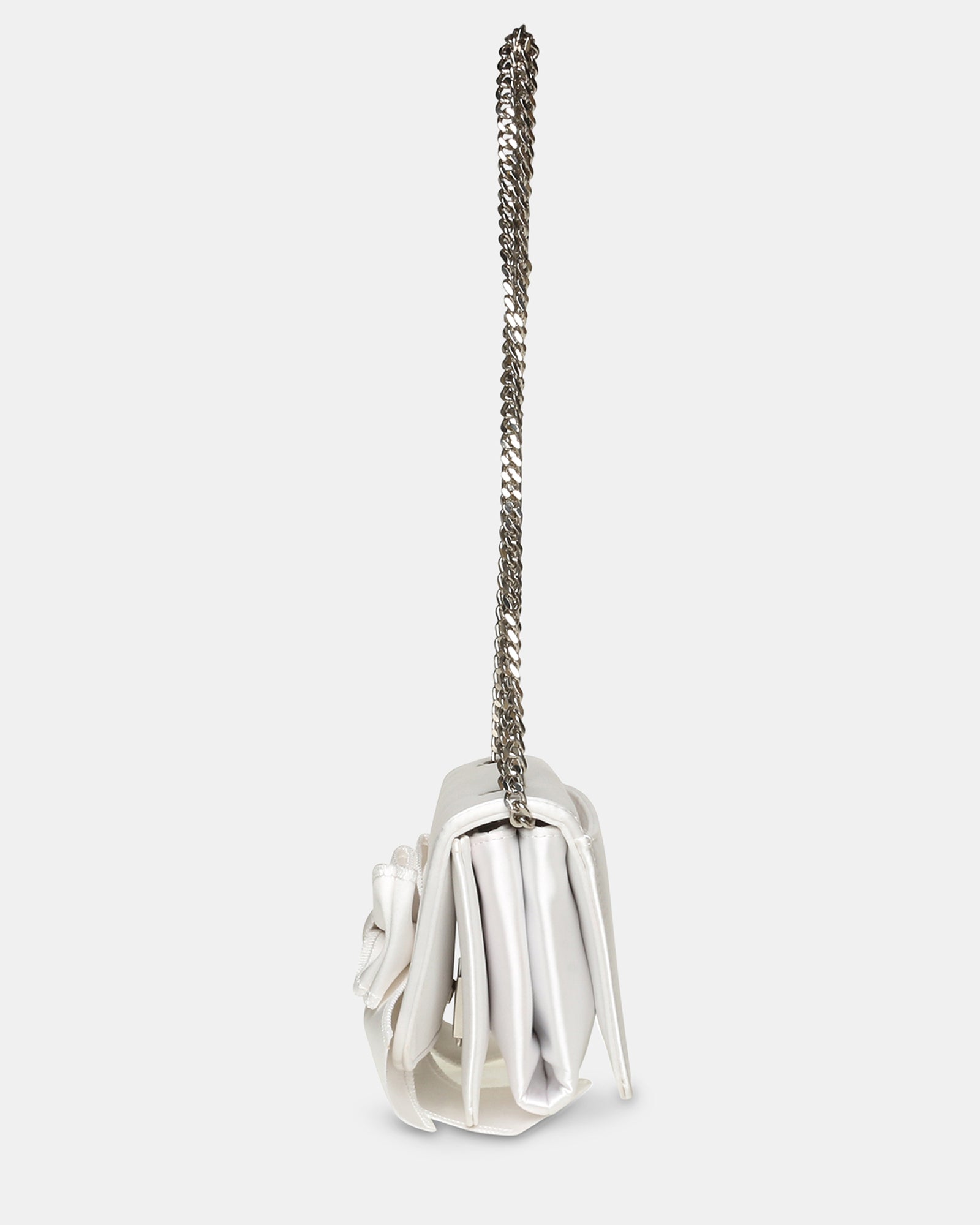 BSAUCER WHITE SATIN - Handbags - Steve Madden Canada