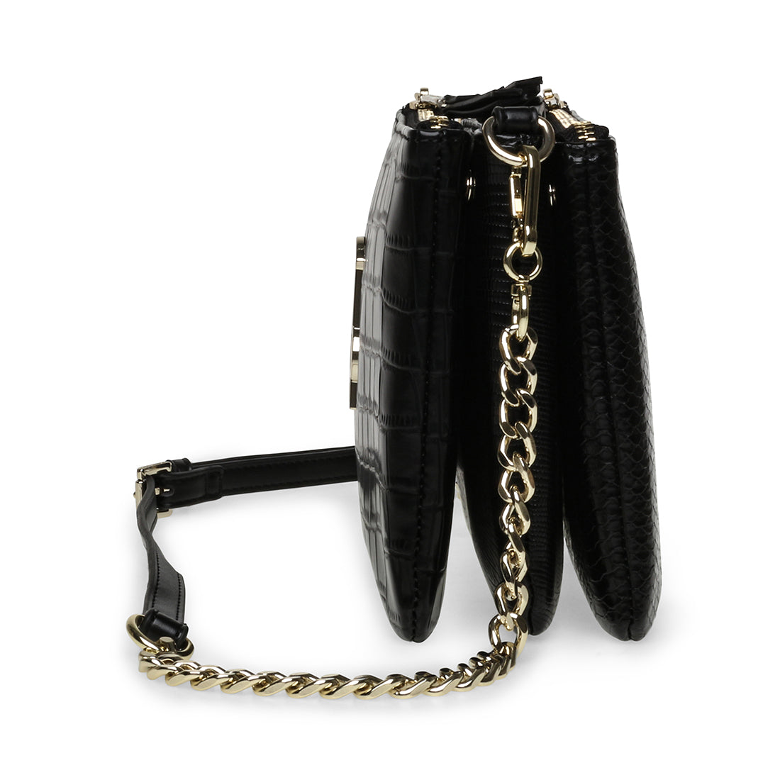 BSNAKEE Black Crocodile Crossbody Shoulder Bags | Women's Designer ...