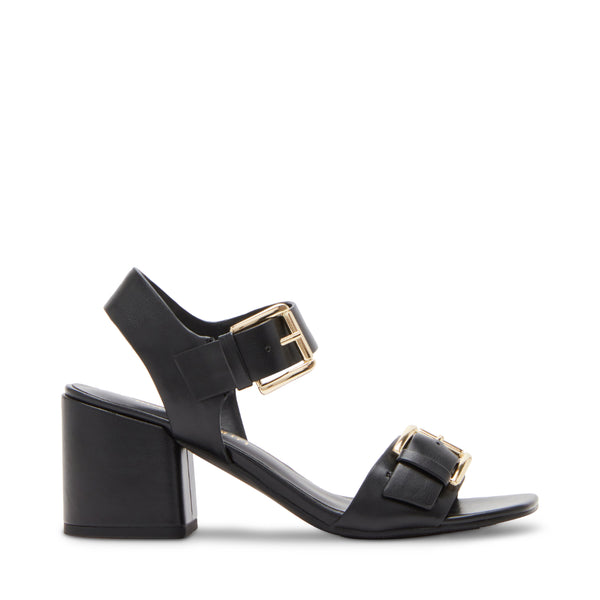 ALMA Black Block Heel Sandals | Women's Designer Heels – Steve Madden ...