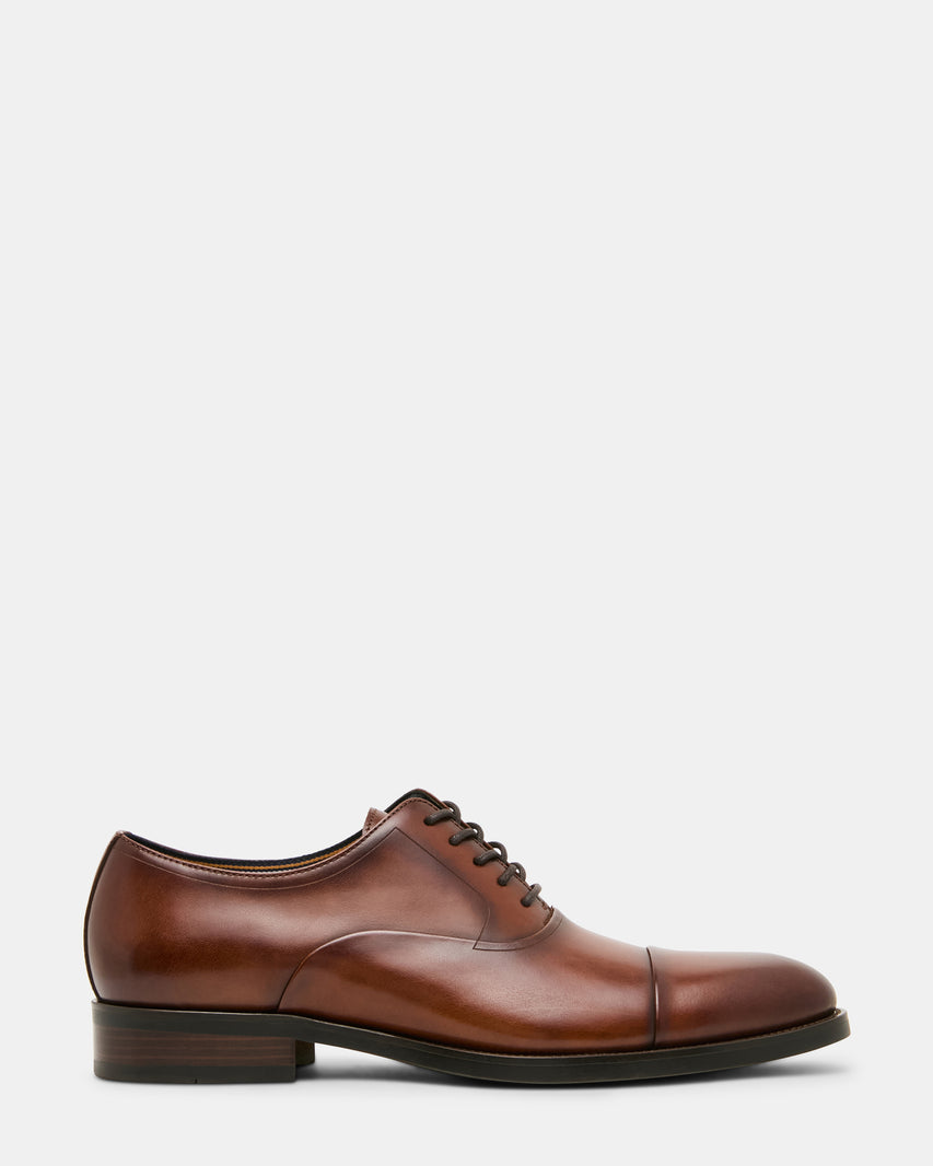 HALLIFAX COGNAC LEATHER - Men's Shoes - Steve Madden Canada