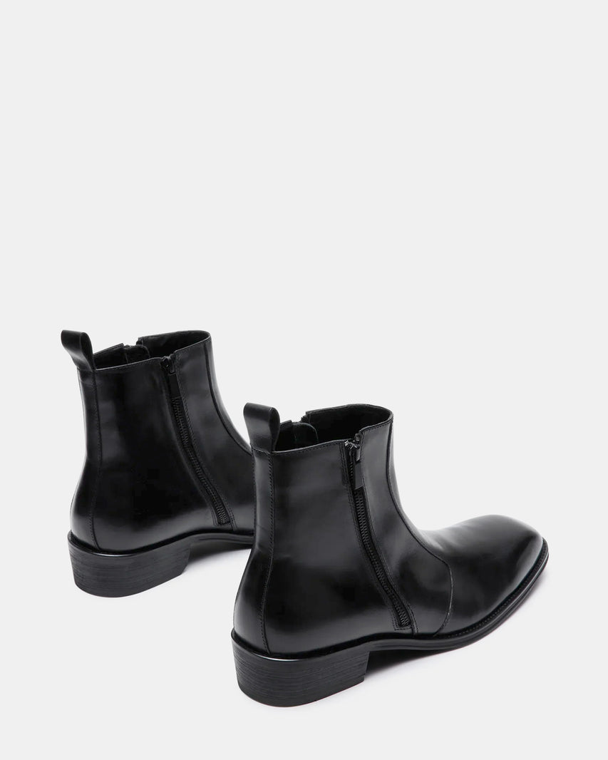 HAYNES BLACK LEATHER - Men's Shoes - Steve Madden Canada