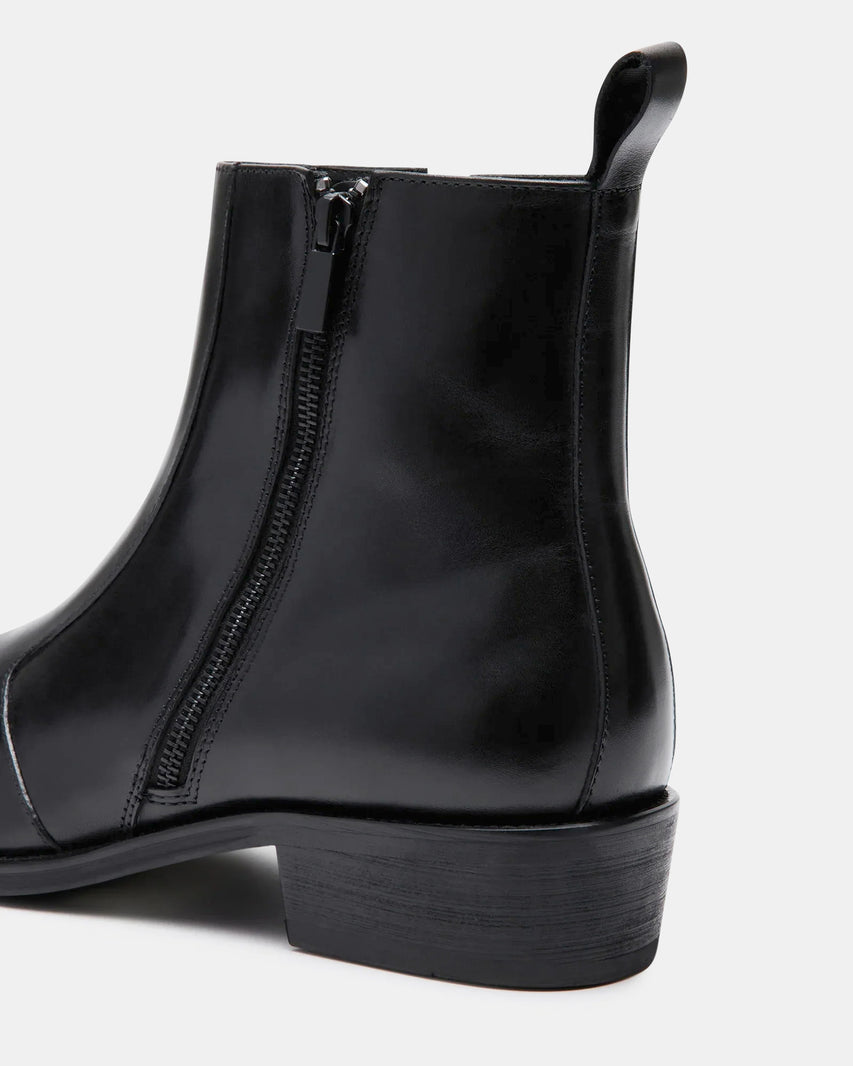 HAYNES BLACK LEATHER - Men's Shoes - Steve Madden Canada