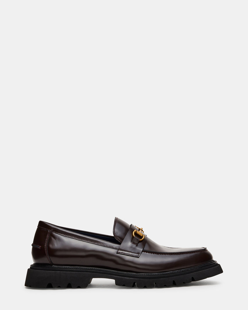 NAXOS BROWN BOX LEATHER - Men's Shoes - Steve Madden Canada