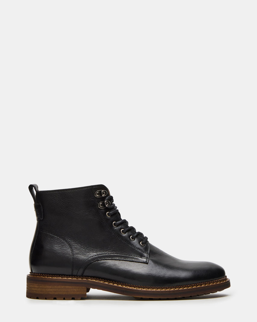 NOBY BLACK LEATHER - Men's Shoes - Steve Madden Canada