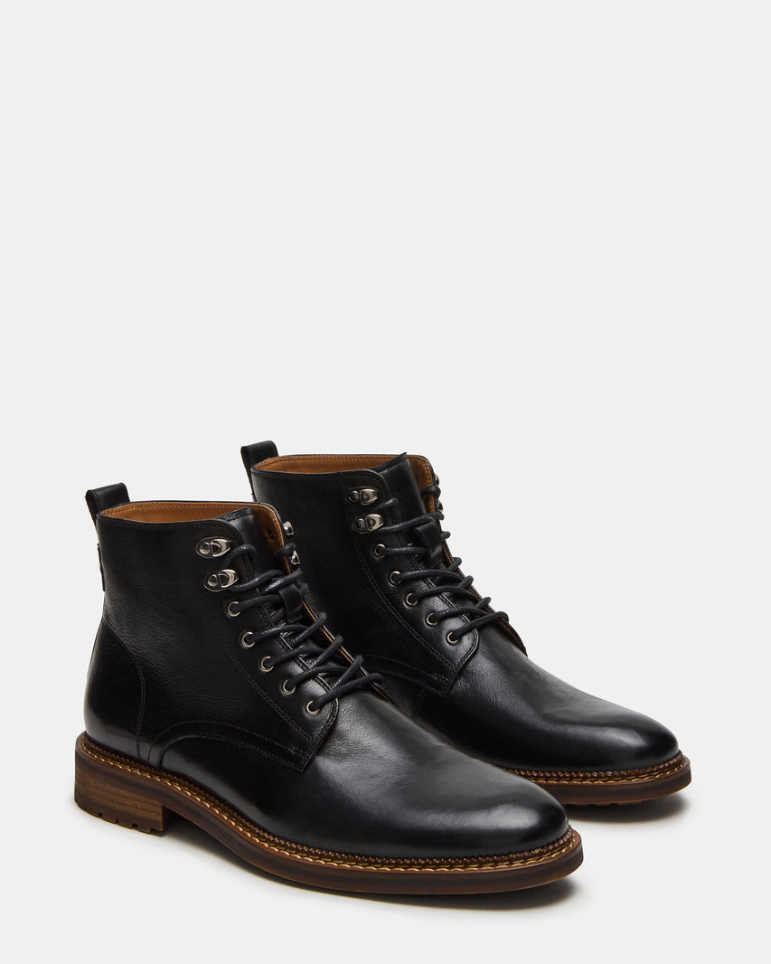 NOBY BLACK LEATHER - Men's Shoes - Steve Madden Canada - view 3
