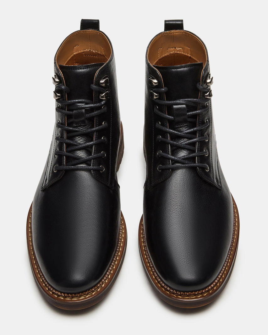NOBY BLACK LEATHER - Men's Shoes - Steve Madden Canada - view 5