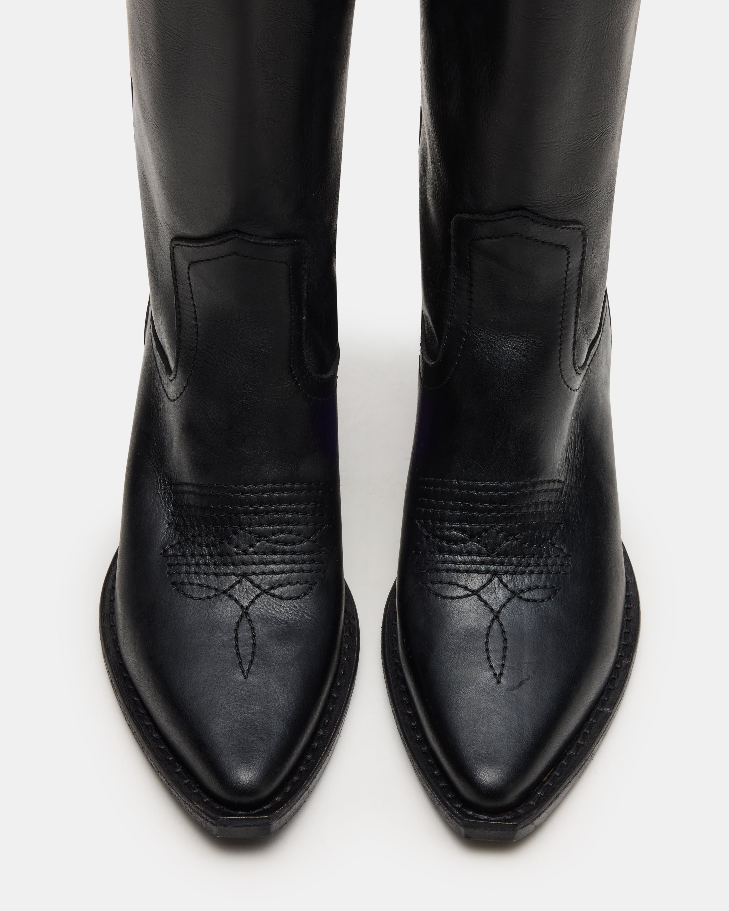 ALBANY BLACK LEATHER - Women's Shoes - Steve Madden Canada