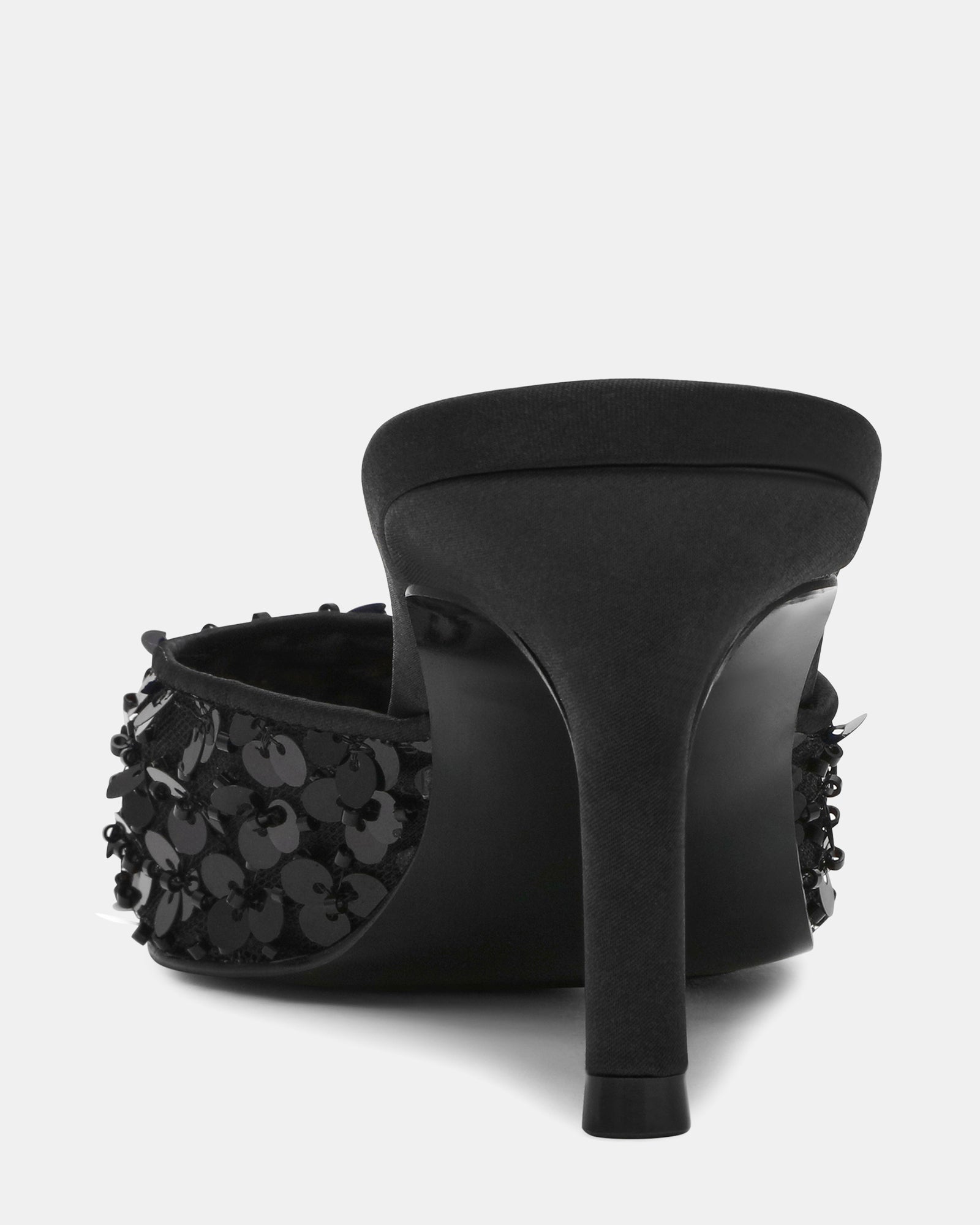 (取寄) スティーブマデン レディース アレクシー Steve Madden women Alexi Black Sequin ALEXI-SEQ Black Pointed-Toe Sequin Mules | Women's Designer Heels