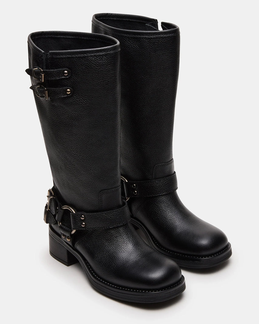 ASTOR-W WIDE CALF BLACK LEATHER - Women's Shoes - Steve Madden Canada - view 2