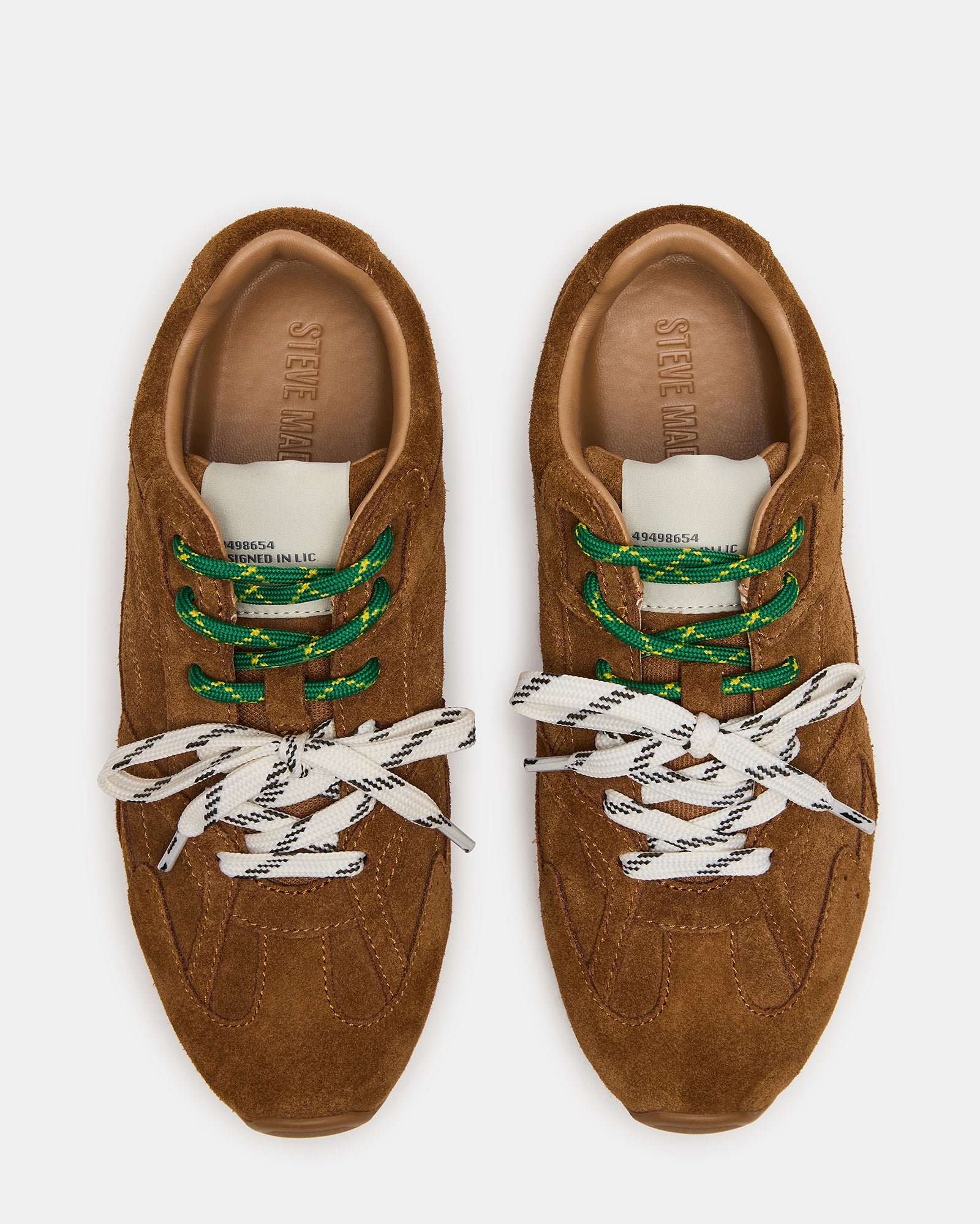 AZIEL Tan Suede Low-Top Lace-Up Sneakers | Women's Designer