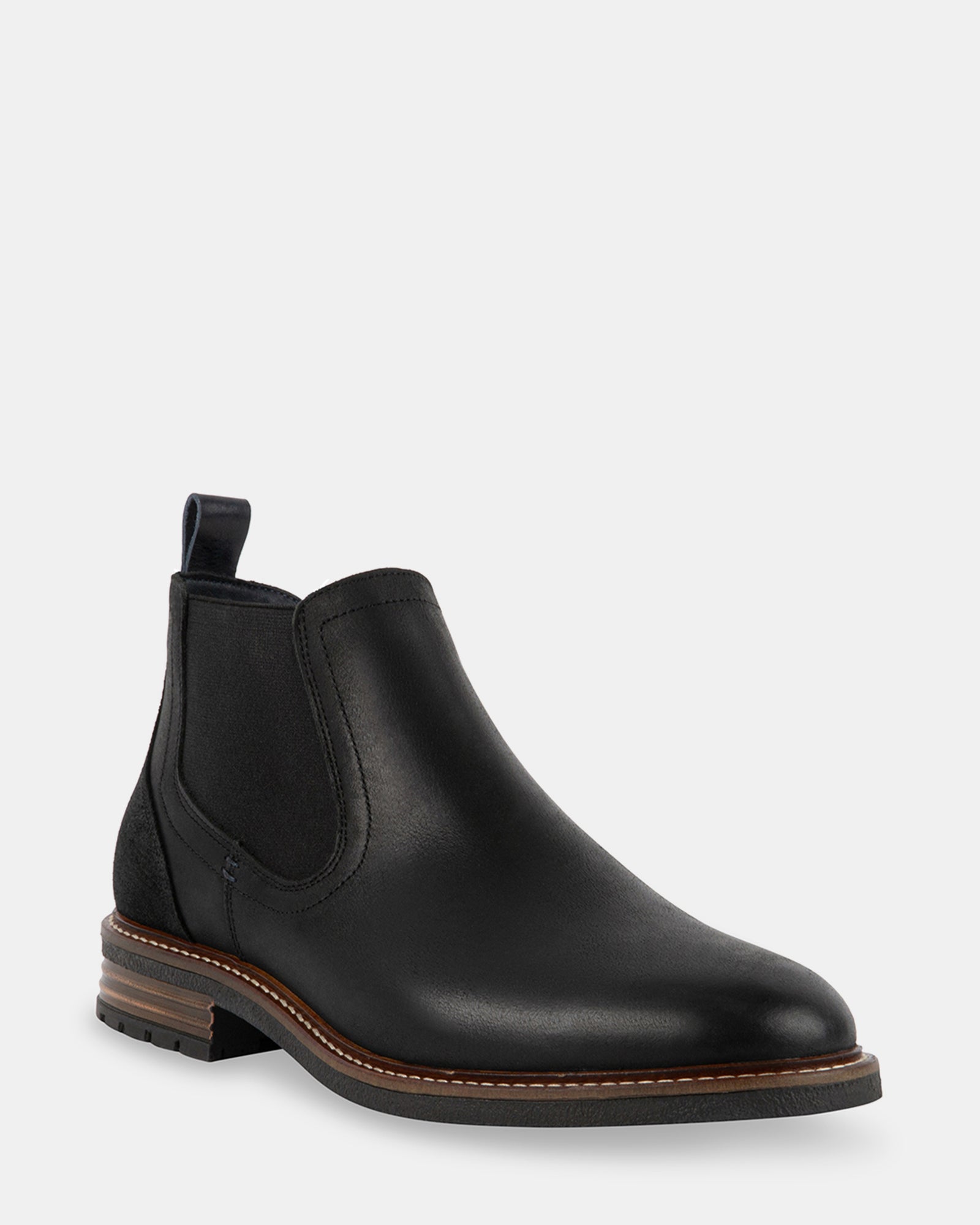 BECKETT Black Leather Ankle Boots Men's Designer Shoes – Steve