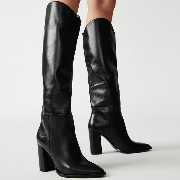 BIXBY BLACK LEATHER - Women's Shoes - Steve Madden Canada