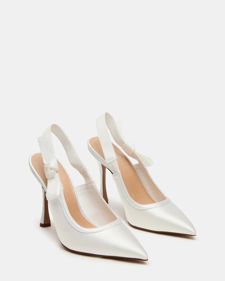 BRI WHITE SATIN - Women's Shoes - Steve Madden Canada - view 3