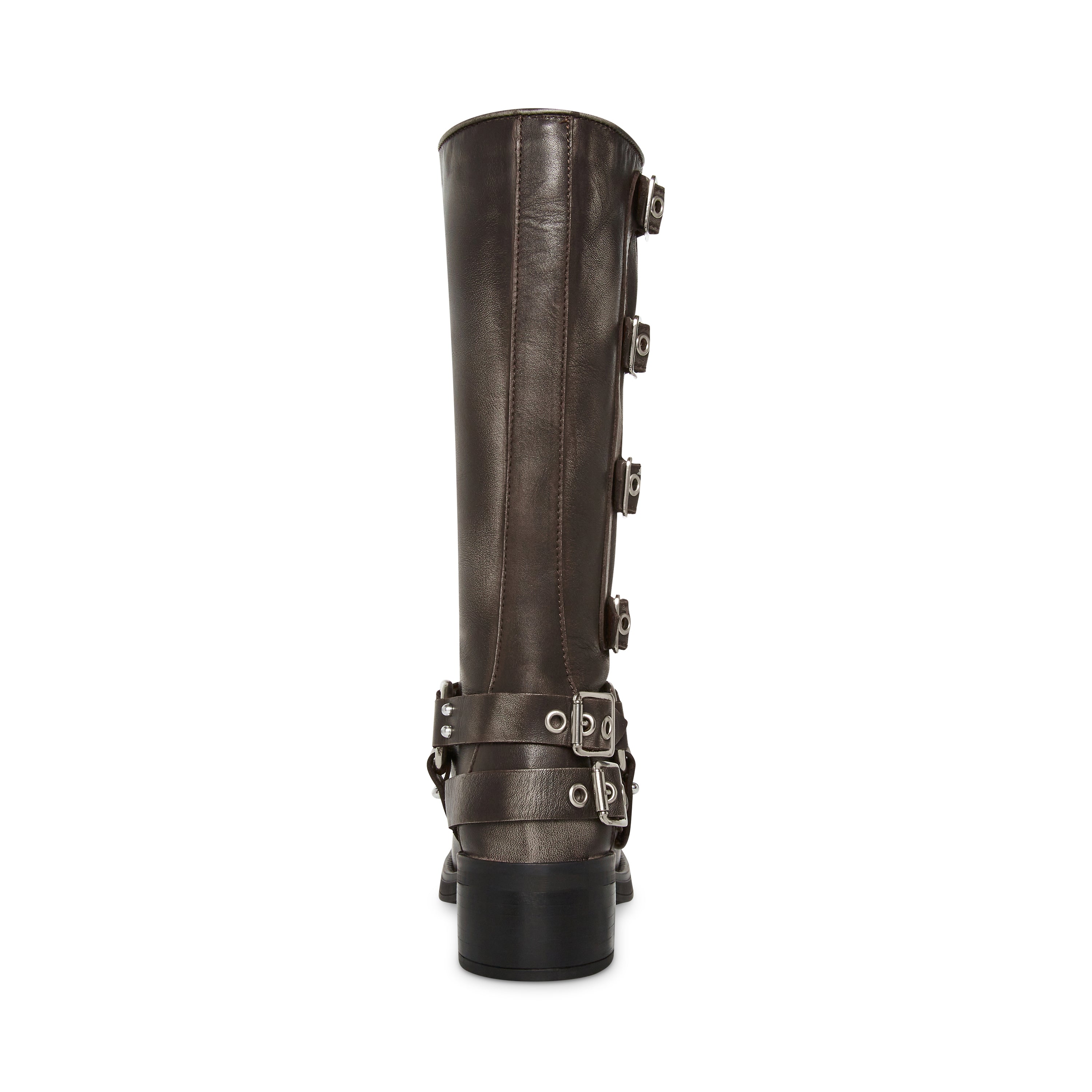 BROCKS Black Leather Knee High Boots Women's Designer Boots Steve