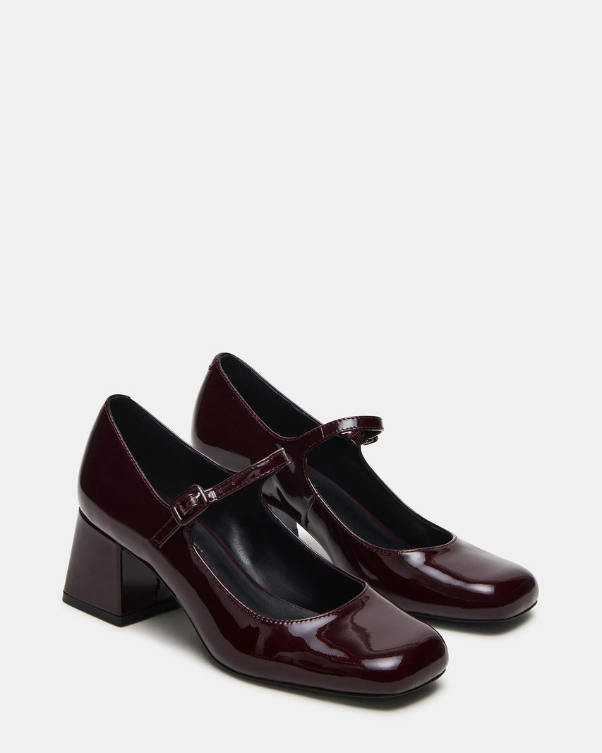DARCEY BURGUNDY PATENT - Women's Shoes - Steve Madden Canada - view 3