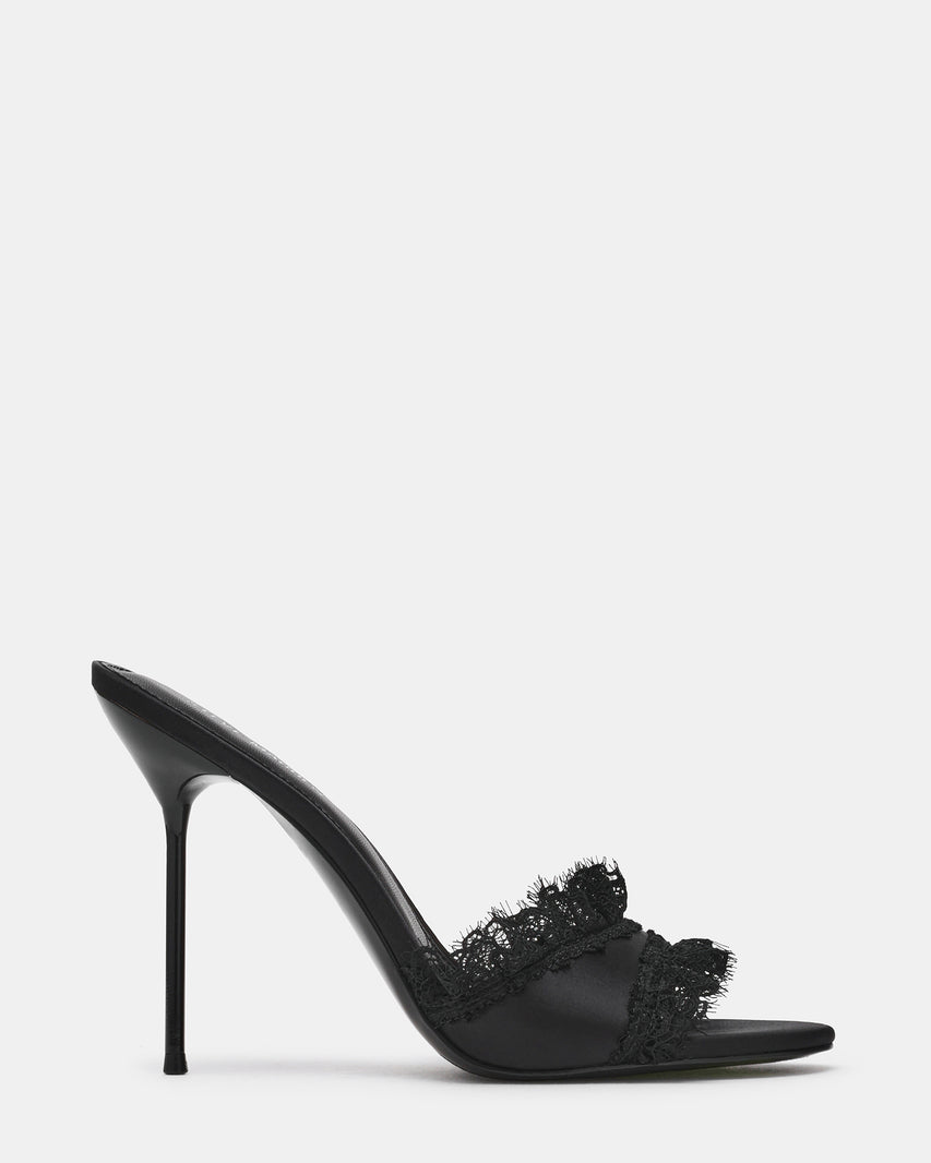 DAVINA-L BLACK SATIN - Women's Shoes - Steve Madden Canada