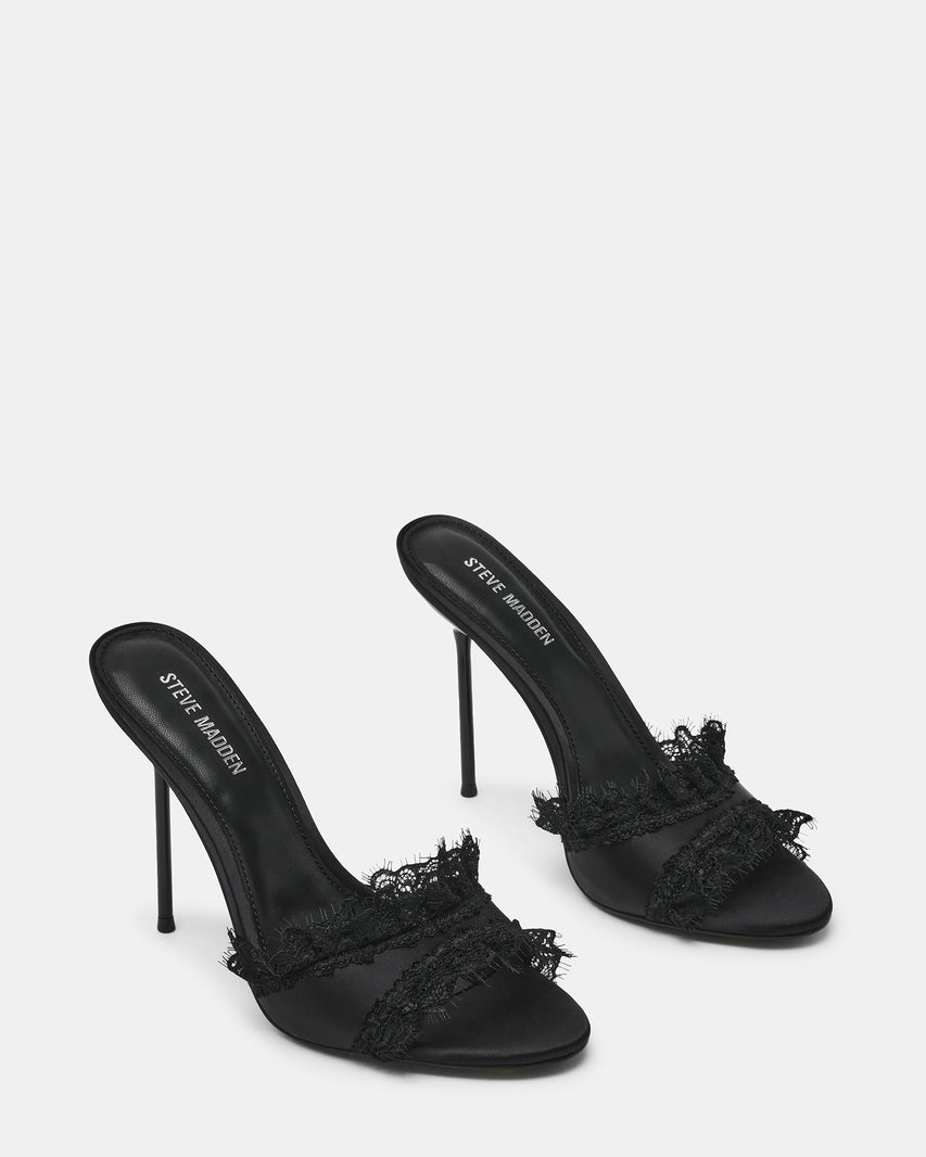 DAVINA-L BLACK SATIN - Women's Shoes - Steve Madden Canada - view 3