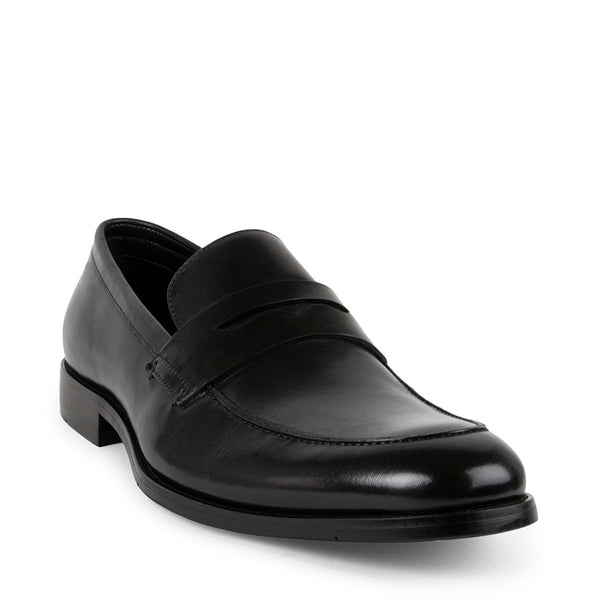 EFRIAN Black Leather Dress Shoes | Men's Designer Dress Shoes – Steve ...