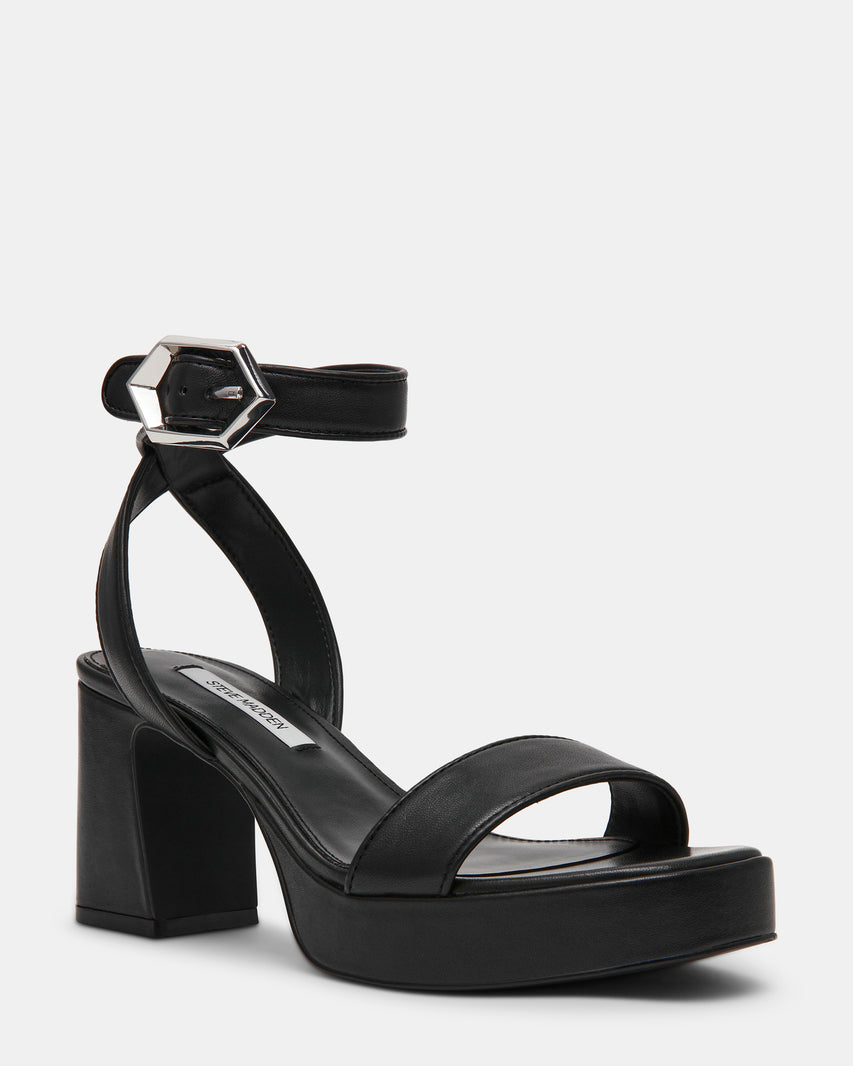 ELIDA BLACK LEATHER - Women's Shoes - Steve Madden Canada - view 2