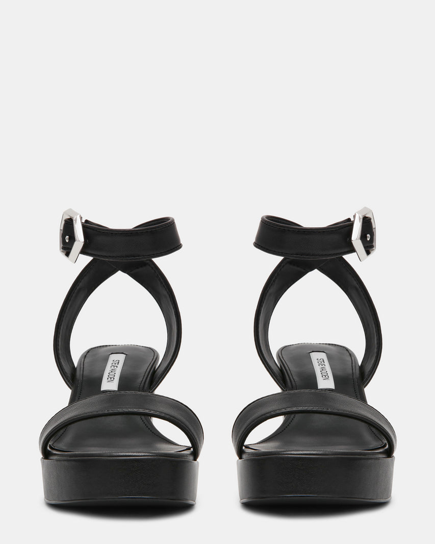 ELIDA BLACK LEATHER - Women's Shoes - Steve Madden Canada - view 3