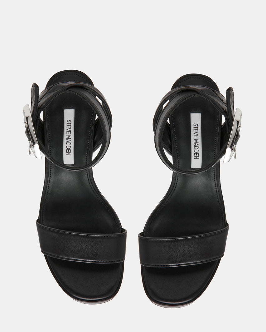 ELIDA BLACK LEATHER - Women's Shoes - Steve Madden Canada - view 4