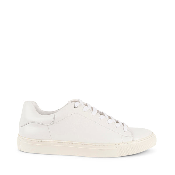 FOGARTY White Leather Low Top Sneakers | Men's Designer Casual Shoes ...
