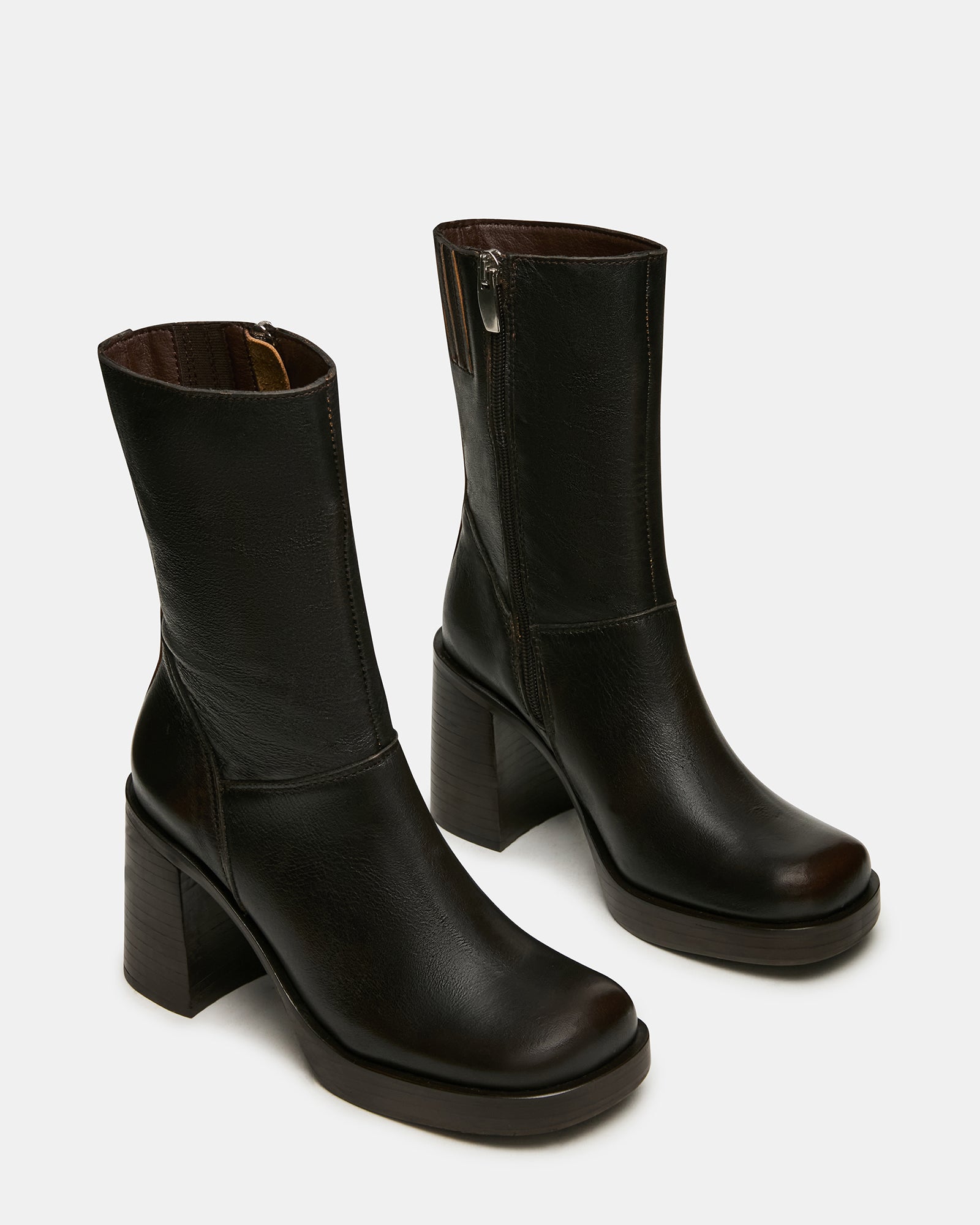 FUSION BROWN LEATHER - Women's Shoes - Steve Madden Canada - view 3
